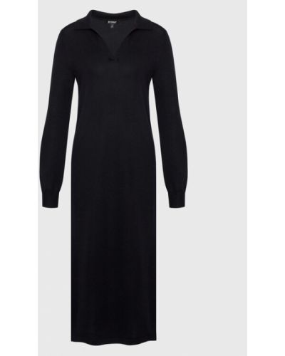Gyapjú kötött ruha Ecoalf - fekete
