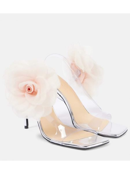 Kvetinové kožené sandále Magda Butrym ružová
