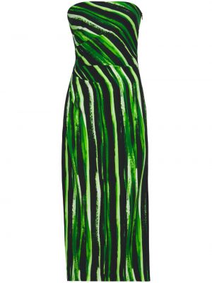 Midi šaty s potlačou Proenza Schouler zelená
