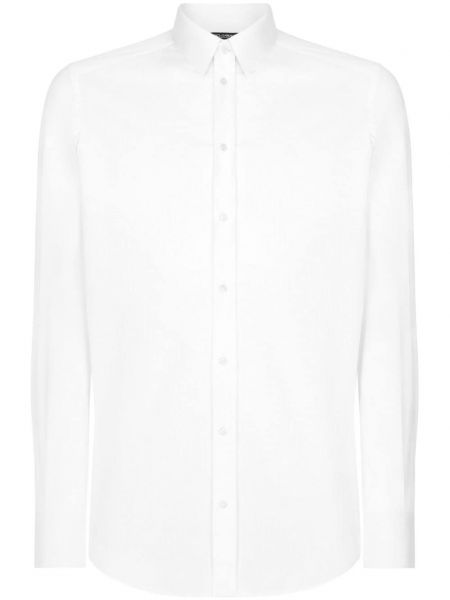 Kokvilnas krekls Dolce & Gabbana balts
