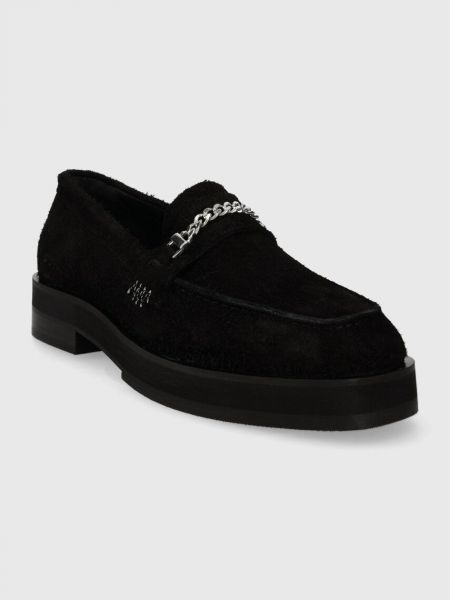 Pantofi loafer din piele Represent negru