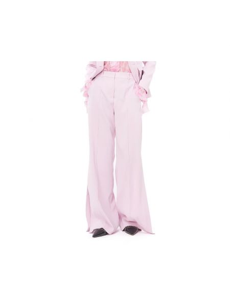 Proste spodnie Pinko różowe