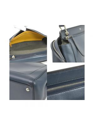 Bolsa de hombro de cuero Fendi Vintage azul