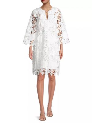 Кружевное платье с пайетками Ungaro белое
