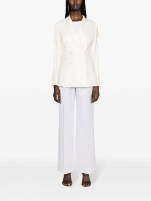 Bavlněné rovné kalhoty Brunello Cucinelli bílé