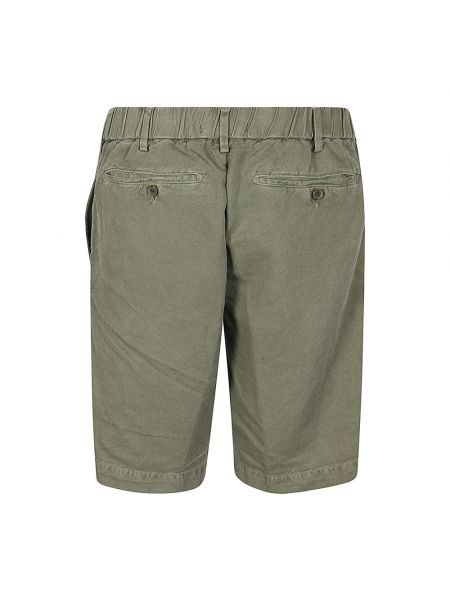 Pantalones cortos de lino de algodón Myths verde