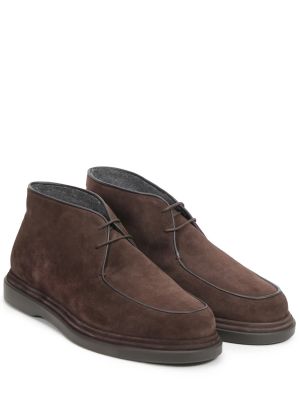 Замшевые ботинки Fratelli Rossetti коричневые