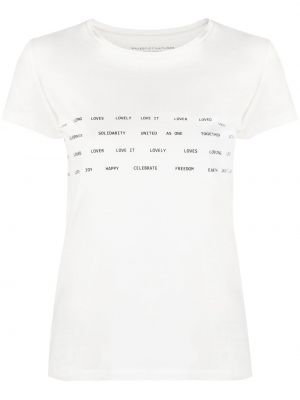 Camiseta con estampado Majestic Filatures blanco
