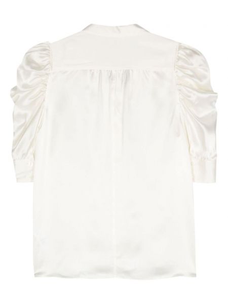 Hedvábná košile Frame bílá