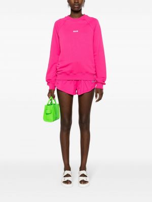 Sweatshirt aus baumwoll mit print Msgm pink