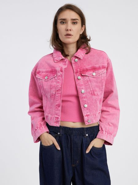 Розовая джинсовая куртка Pieces