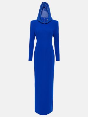 Sukienka długa z kapturem Mã´not niebieska