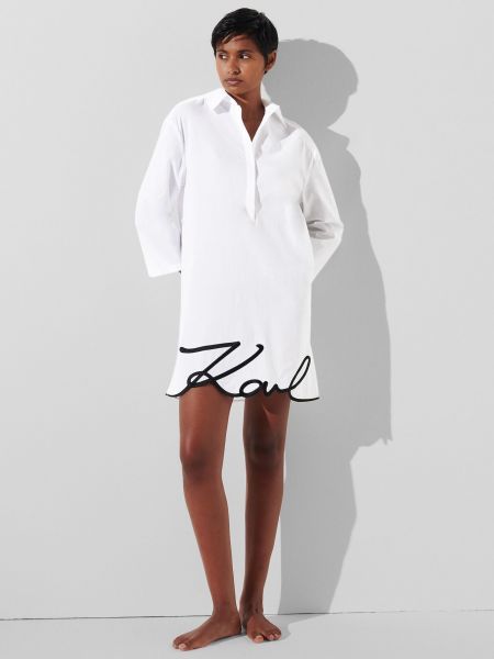 Srajčna obleka Karl Lagerfeld bela