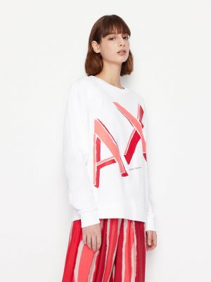 Pamut felső Armani Exchange - fehér