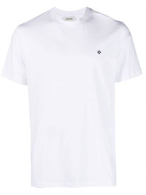 T-shirt brodé avec manches courtes Sandro blanc