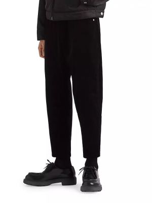 Вельветовые брюки Prada черные