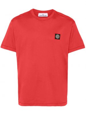 Bavlněné tričko jersey Stone Island červené
