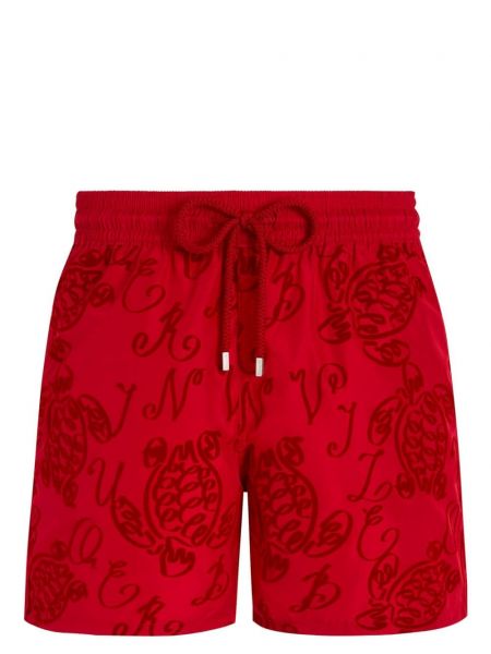Shorts à imprimé Vilebrequin rouge