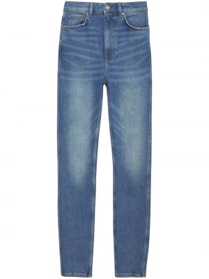 Skinny džíny s vysokým pasem Anine Bing modré