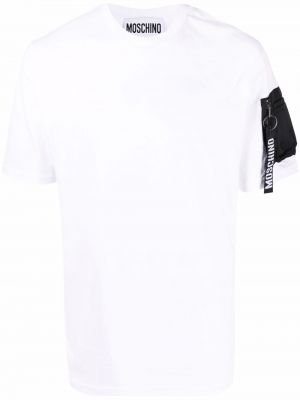 Camiseta con bolsillos Moschino blanco