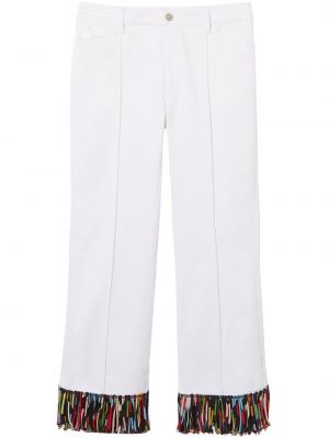 Pantalon à franges large Pucci blanc