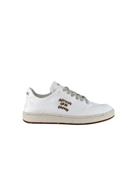Sneakersy z napisami bawełniane Acbc białe