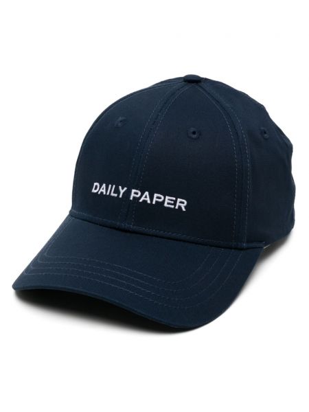 Siuvinėtas kepurė su snapeliu Daily Paper mėlyna