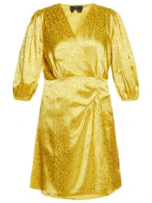 Κοκτέιλ φόρεμα Faina κίτρινο
