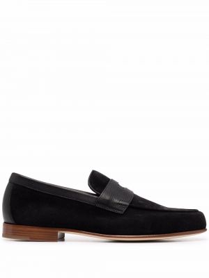 Skinn ruskind loafers John Lobb svart