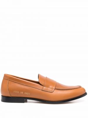 Skinn loafers med hæl med lav hæl Common Projects brun