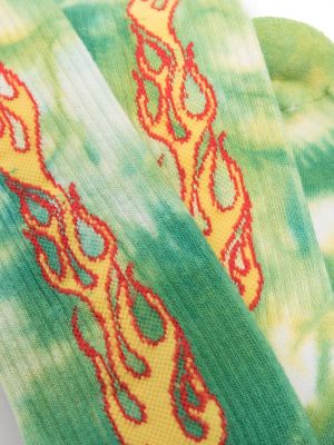 Calcetines de tejido jacquard tie dye Palm Angels verde