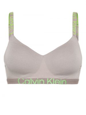 Bavlněná braletka Calvin Klein zelená