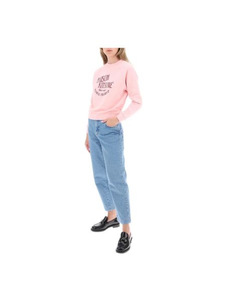 Bluza z nadrukiem Maison Kitsune różowa
