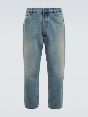 Obnosené skinny fit džínsy Prada modrá