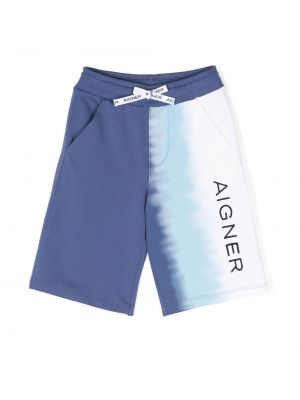 Shorts med broderi för tjejer Aigner Kids blå