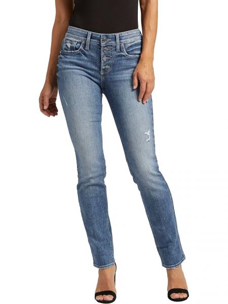 Прямые джинсы Silver Jeans Co. серебряные