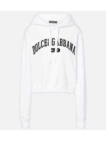 Bomull hoodie Dolce&gabbana vit