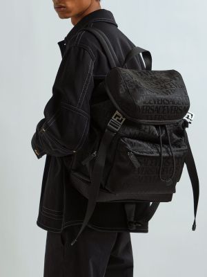 Nylonový batoh Versace čierna