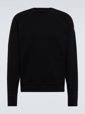 Jersey de algodón de tela jersey Canada Goose negro