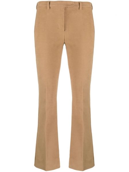 Spodnie z niską talią S Max Mara brązowe