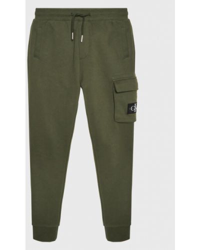 Calvin Klein Jeans Melegítő alsó IB0IB01190 Zöld Regular Fit