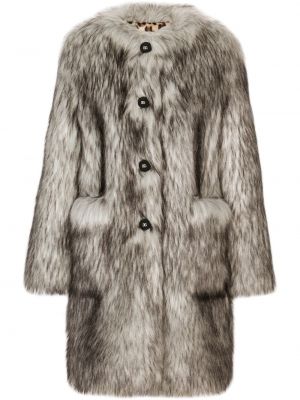 Manteau de fourrure Dolce & Gabbana marron