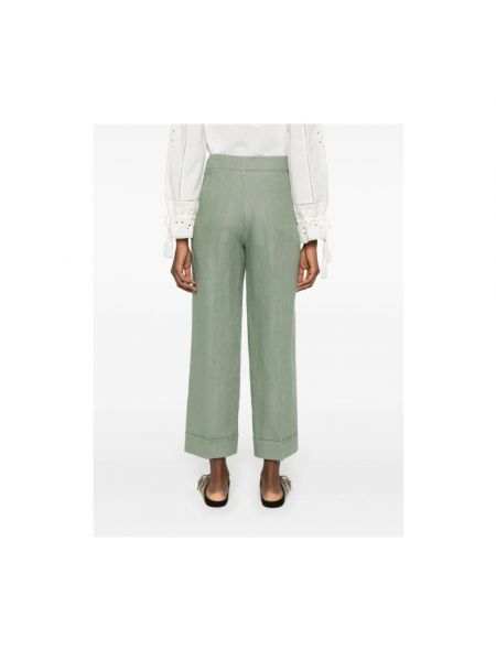 Pantalones de lino Max Mara verde