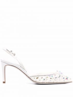 Pumpar med remmar med slingback Rene Caovilla vit