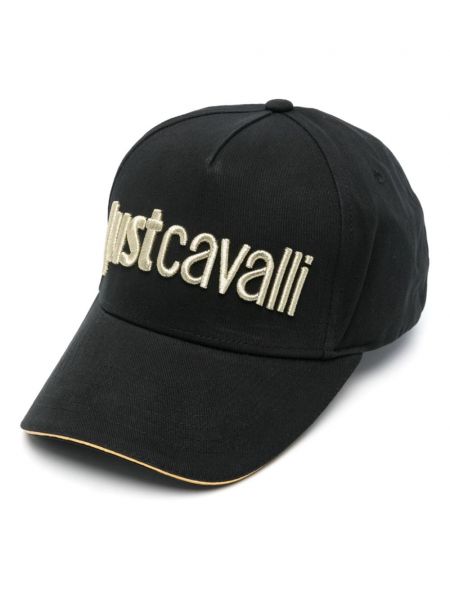 Haftowana czapka z daszkiem bawełniana Just Cavalli