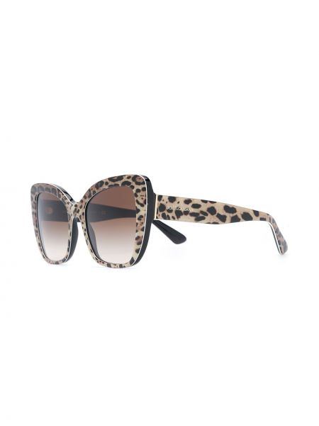Raštuotos akiniai nuo saulės leopardinės Dolce & Gabbana Eyewear