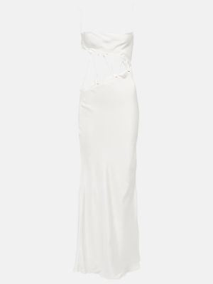 Svilena midi haljina Christopher Esber bijela
