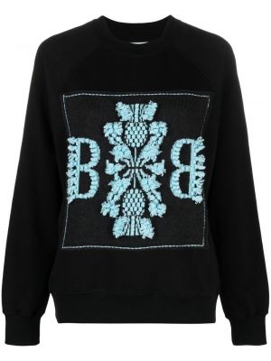 Bomull brodert sweatshirt Barrie svart