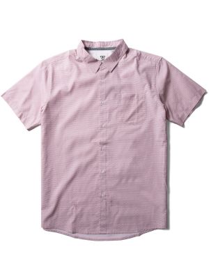 Рубашка в полоску с коротким рукавом Vissla розовая