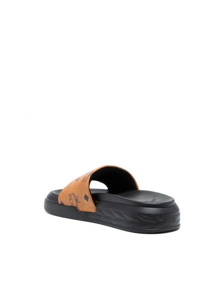 Plateau sandale mit print Mcm braun